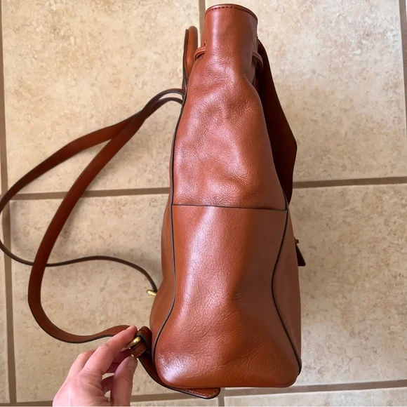 Vera Bradley Mesa Brown Big Sky Leather Backpack Bag - Picture 8 of 13